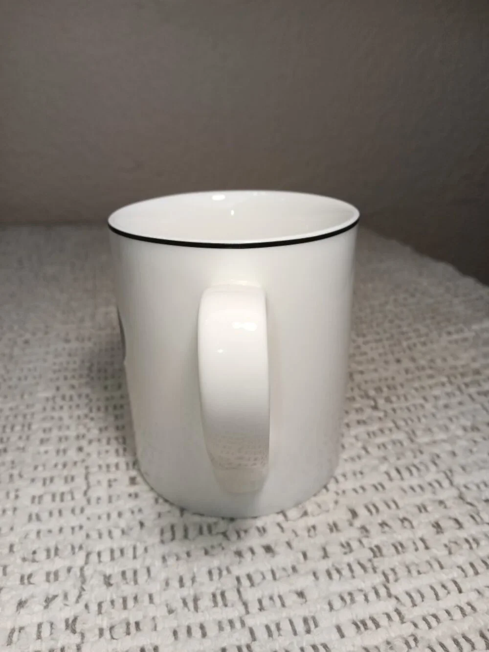 Williams Sonoma Monogram Letter “P” White Black Espresso Mug Coffee Cup